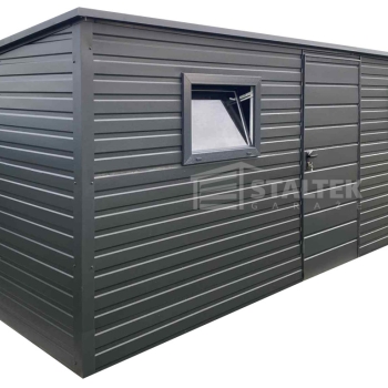 Ogłoszenie - Schowek - Domek Ogrodowy 5,5x2m - drzwi - 2x okno - antracyt - dach spad w tył ST185