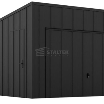 Ogłoszenie - Garaż blaszany 3,5x5m - brama uchylna - drzwi - blacha na rąbek - dach spad w tył ST200