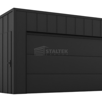 Ogłoszenie - Garaż blaszany 6x6m - brama segmentowa - drzwi - blacha na rąbek - dach spad w tył ST212