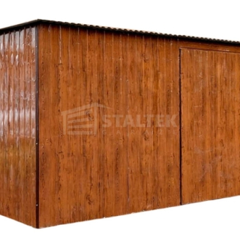 Ogłoszenie - Schowek - domek ogrodowy 5x3m - brama dwuskrzydłowa - 2x okno - antracyt - dach spad w tył ST214