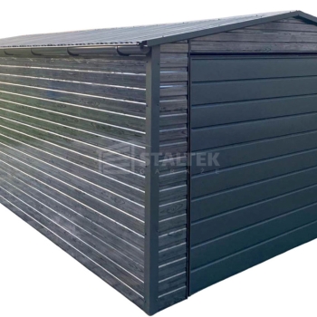 Ogłoszenie - Garaż blaszany 4X7m –  brama – drzwi - sosna norweska - dach dwuspadowy - rynny  ST229