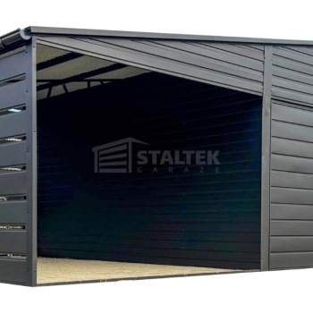 Ogłoszenie - Garaż blaszany 6,5X5m – wiata 3,5x5m – 2X brama – antracyt - dach dwuspadowy - rynny ST230