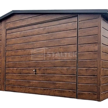 Ogłoszenie - Garaż blaszany 6X6m –  brama uchylna – drzwi - 2x okno - drewnopodobny - dach dwuspadowy - rynny ST231