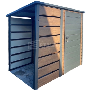 Ogłoszenie - Schowek – domek ogrodowy 1,5×1,5 – wiata 1×1,5 – drzwi – drewnopodobny – dach spad w tył ST236