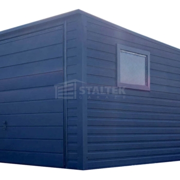 Ogłoszenie - Garaż blaszany 3,5x5m - brama uchylna - 2x okno - antracyt - dach spad do tyłu ST239 - Piła - 6 900,00 zł