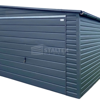 Ogłoszenie - Garaż blaszany 4x5m - brama uchylna - antracyt - dach spad w bok - rynny ST243