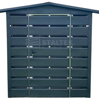 Ogłoszenie - Wiata śmietnikowa 1,5x0,5m antracyt - dach dwuspadowy ST167