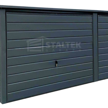 Ogłoszenie - Garaż blaszany 6x6m - Brama uchylna - Antracyt Dach spad w tył ST178