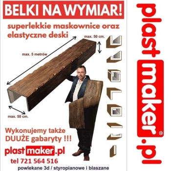 Ogłoszenie - Na wymiar - Maskowanice belki rustykalne styropianowe - Maskownica prosto od producenta