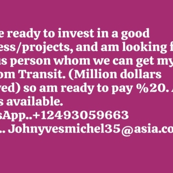 Ogłoszenie - Jesteśmy gotowi zainwestować w dobry biznes/projekt