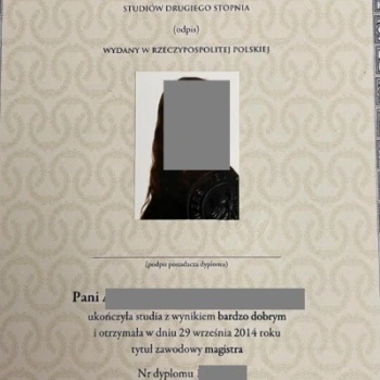 Ogłoszenie - Dyplom z wpisem do akt uczelni, Kupie dyplom inżyniera Kupię dyplom magistra z wpisem, kupie mature z wpisem