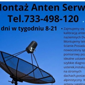 Ogłoszenie - Montaż ustawienie serwis anten satelitarnych naziemnych DVBt Montaż telewizora - Oświęcim