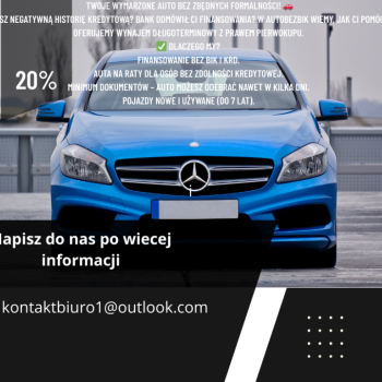 Ogłoszenie - Samochody na raty bez weryfikacji baz