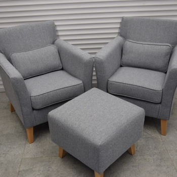 Ogłoszenie - fotele i pufa - komplet jak nowy