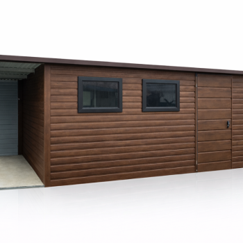 Ogłoszenie - Domek Narzędziowy Ogrodowy 5x3 + 1x3 wiata Ciemny Orzech PREMIUM