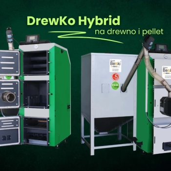 Ogłoszenie - Kocioł DrewKo Hybrid 24kW – dwupaliwowy kocioł na drewno i pellet