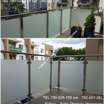 Ogłoszenie - Czym zasłonić szklaną balustradę balkonową ? Folie prywatyzujące na szyby balkonowe -oklejamy balkony folią Warszawa