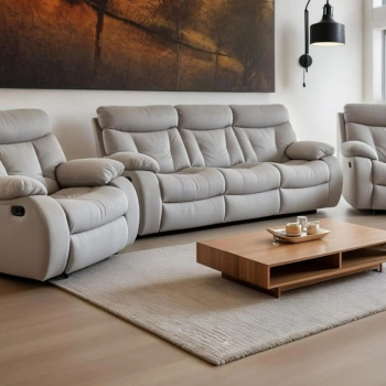 Ogłoszenie - Nowoczesny i wygodny komplet Granada, 100% skóra, funkcje relax gratis!