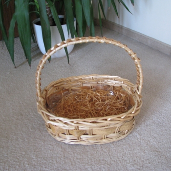 Ogłoszenie - Piękny, owalny kosz wiklinowy koszyk
