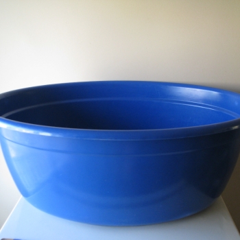 Ogłoszenie - Duża miska, wanienka owalna 74 cm / 60 litrów na pranie miednica basenik balia granatowa