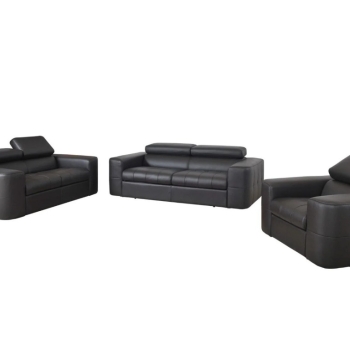 Ogłoszenie - Nowoczesny komplet Malibu 311, 100% skóra naturalna WŁOSKA, regulowane zagłówki, funkcja spania