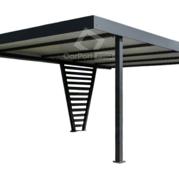 Ogłoszenie - Carport V PREMIUM 4,5x4,5m - Wypełnienie panelami - Wiata samochodowa - antracyt CP158 - Kościerzyna - 15 250,00 zł