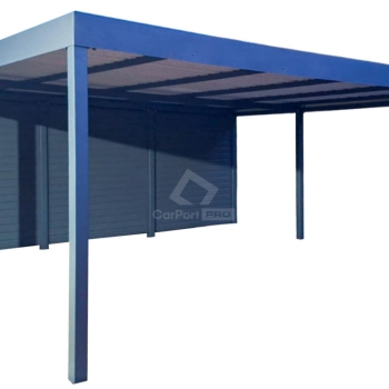 Ogłoszenie - Carport + Pomieszczenie gospodarcze PREMIUM - Wiata samochodowa 6x7,5m - antracyt spad w bok CP135