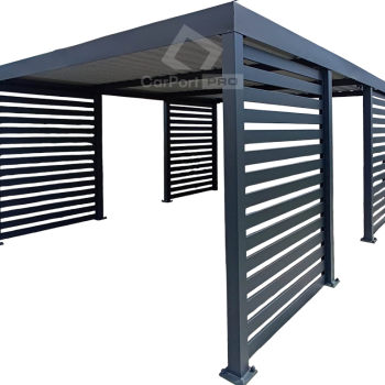 Ogłoszenie - CarPort PREMIUM - wiata samochodowa 4x5 - antracyt - dodatkowa zabudowa CP121