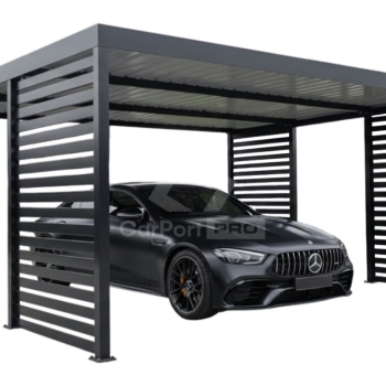 Ogłoszenie - CarPort PREMIUM - wiata samochodowa 5,8x5,5 - antracyt - dodatkowa zabudowa CP174 - Tczew - 21 600,00 zł