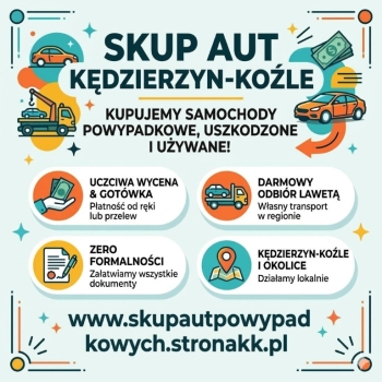 Ogłoszenie - Auto uszkodzone? Odkupimy je - skup samochodów Kędzierzyn-Koźle