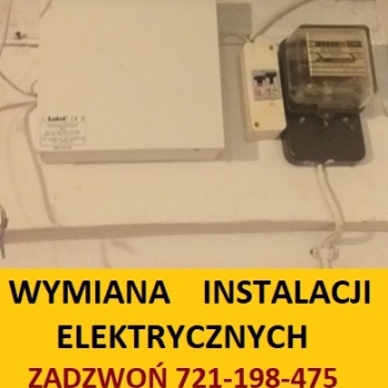 Ogłoszenie - WYMIANA INSTALACJI ELEKTRYCZNYCH - REMONTY - ROZBIÓRKI - USŁUGI BUDOWLANE