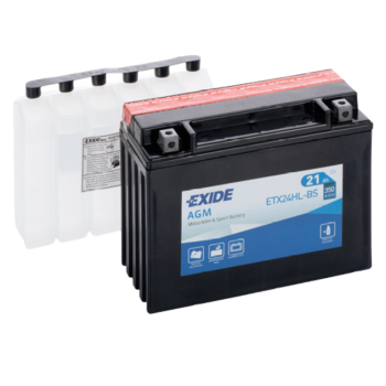 Ogłoszenie - Akumulator motocyklowy Exide AGM MC ETX24HL-BS– 12V 21Ah 350A
