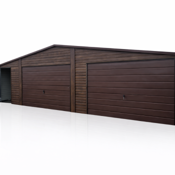 Ogłoszenie - Garaż Blaszany dwustanowiskowy 9x5 Ciemny Orzech PRODUCENT