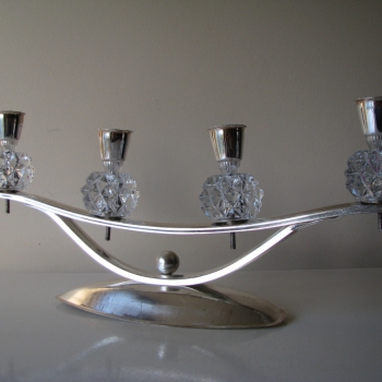 Ogłoszenie - Stary, stylowy, srebrny świecznik na 4 świece