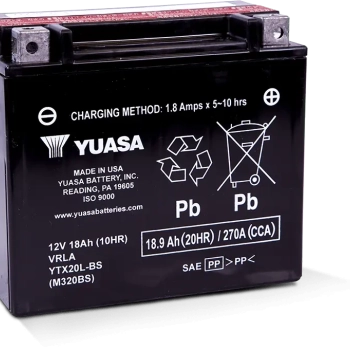Ogłoszenie - Akumulator motocyklowy 18,9Ah 270A YUASA YTX20L-BS AGM - Leszno - 500,00 zł