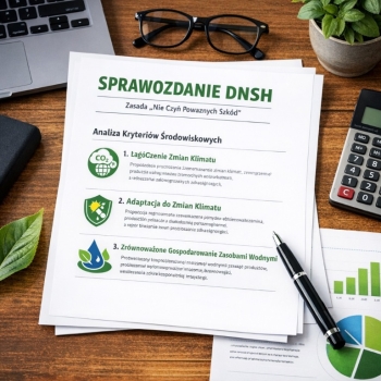 Ogłoszenie - Jak napisać raport DNSH ? , tel. 504-746-203, Oceny i sprawozdania inwestycji.