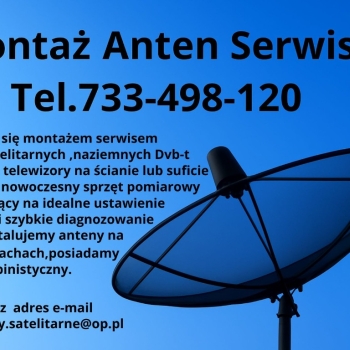 Ogłoszenie - Montaż ustawienie serwis anten satelitarnych, DVB-T Montaż telewizora