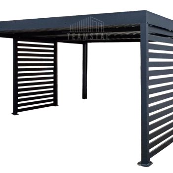 Ogłoszenie - Carport PREMIUM - Wiata samochodowa 5x5 - antracyt - dodatkowa zabudowa TS1228