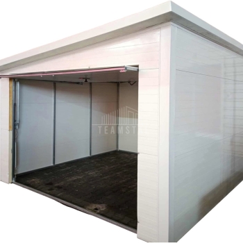 Ogłoszenie - Garaż ocieplony z płyty warstwowej 3x3m - brama uchylna - biały - płyta warstwowa - dach spad w bok TS1239 - Leszno - 10 900,00 zł