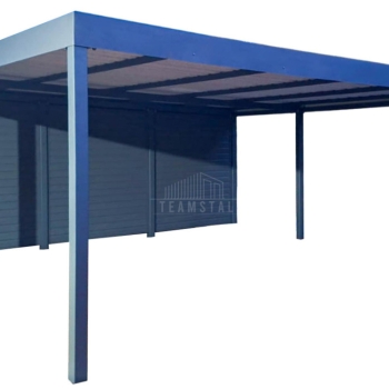 Ogłoszenie - Carport PREMIUM z pomieszczeniem gospodarczym - Wiata samochodowa 7x5m - antracyt spad w bok TS1250 - Ostrów Wielkopolski - 27 500,00 zł