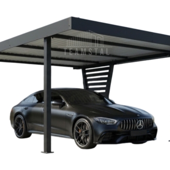 Ogłoszenie - Carport V PREMIUM 5x4,5m - Wypełnienie panelami - Wiata samochodowa - antracyt TS1263 - Iława - 16 150,00 zł