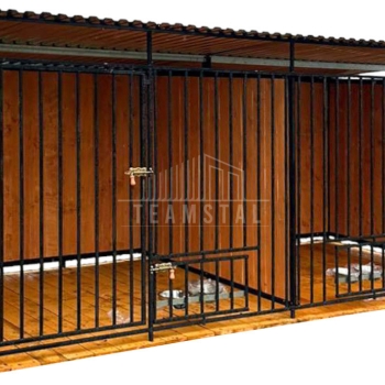 Ogłoszenie - Kojec dla psów 4x2m drewniana podłoga - uchwyt na miski TS1140 - Radom - 5 650,00 zł