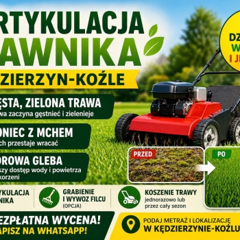 Ogłoszenie - Skaryfikacja trawnika w Kędzierzynie-Koźlu | Koszenie Trawnika - Kędzierzyn-Koźle