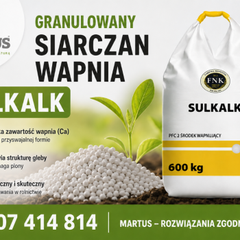 Ogłoszenie - Sulkalk - granulowany siarczan wapnia - Podlaskie - 355,00 zł