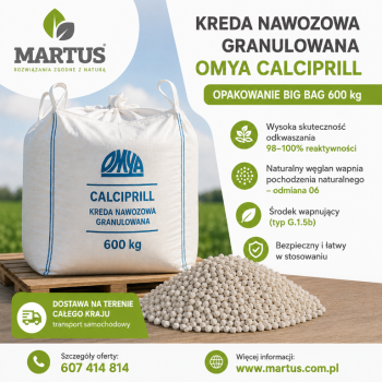 Ogłoszenie - KREDA NAWOZOWA GRANULOWANA OMYA CALCIPRILL - Chojnice - 499,00 zł