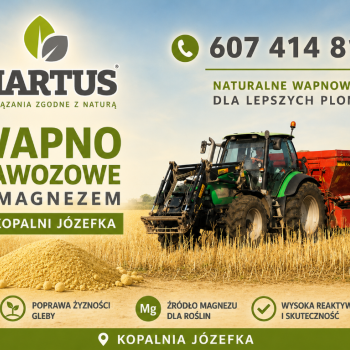 Ogłoszenie - WAPNO NAWOZOWE Z MAGNEZEM Z KOPALNI JÓZEFKA - Lubelskie - 43,00 zł