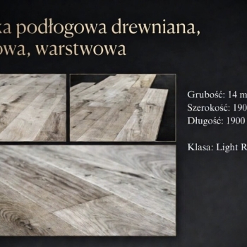 Ogłoszenie - Sprzedam drewnianą deskę podłogową, dębową, warstwową - Wadowice - 105,00 zł