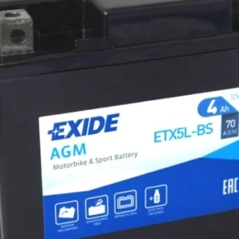Ogłoszenie - Akumulator MOTO 4Ah 70A EXIDE ETX5L-BS P+ - Września - 98,00 zł