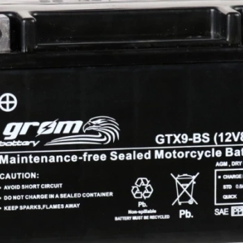 Ogłoszenie - Akumulator motocyklowy 8Ah 130A GROM GTX9-BS YTX9-BS 12V L+ - Swarzędz - 135,00 zł
