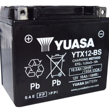 Ogłoszenie - Akumulator motocyklowy 10,5Ah 180A YUASA YTX12-BS AGM - Poznań - 240,00 zł